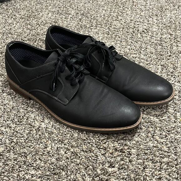 Collection by Michael Strahan Black Ortholite Martin Dress Shoe Size 11M - Picture 1 of 5